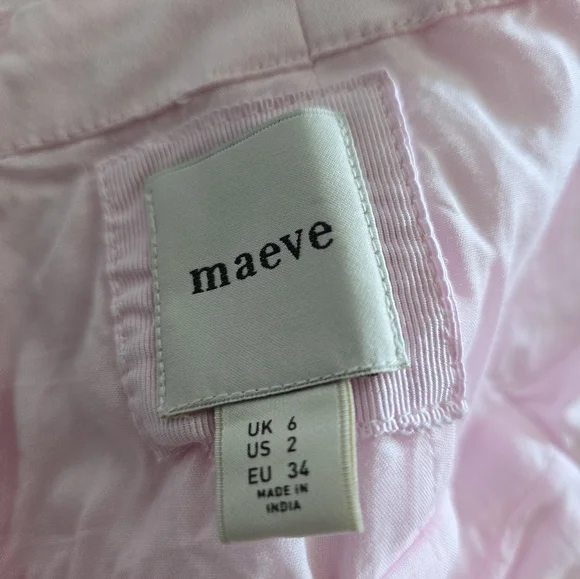 Maeve Anthropologie Pink Mini Dress with Bow Accents 2 - Picture 5 of 6